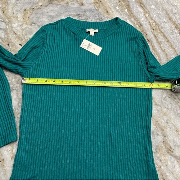 NWT Anthropologie Pilcro Long Sleeve Top in Turquoise Medium - Picture 7 of 10